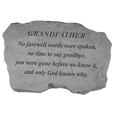 Kay Berry Grandfather-No Farewell Words Were Spoken - Memorial - 16-in. x 10.5-in. x 1.5-in. KA313603